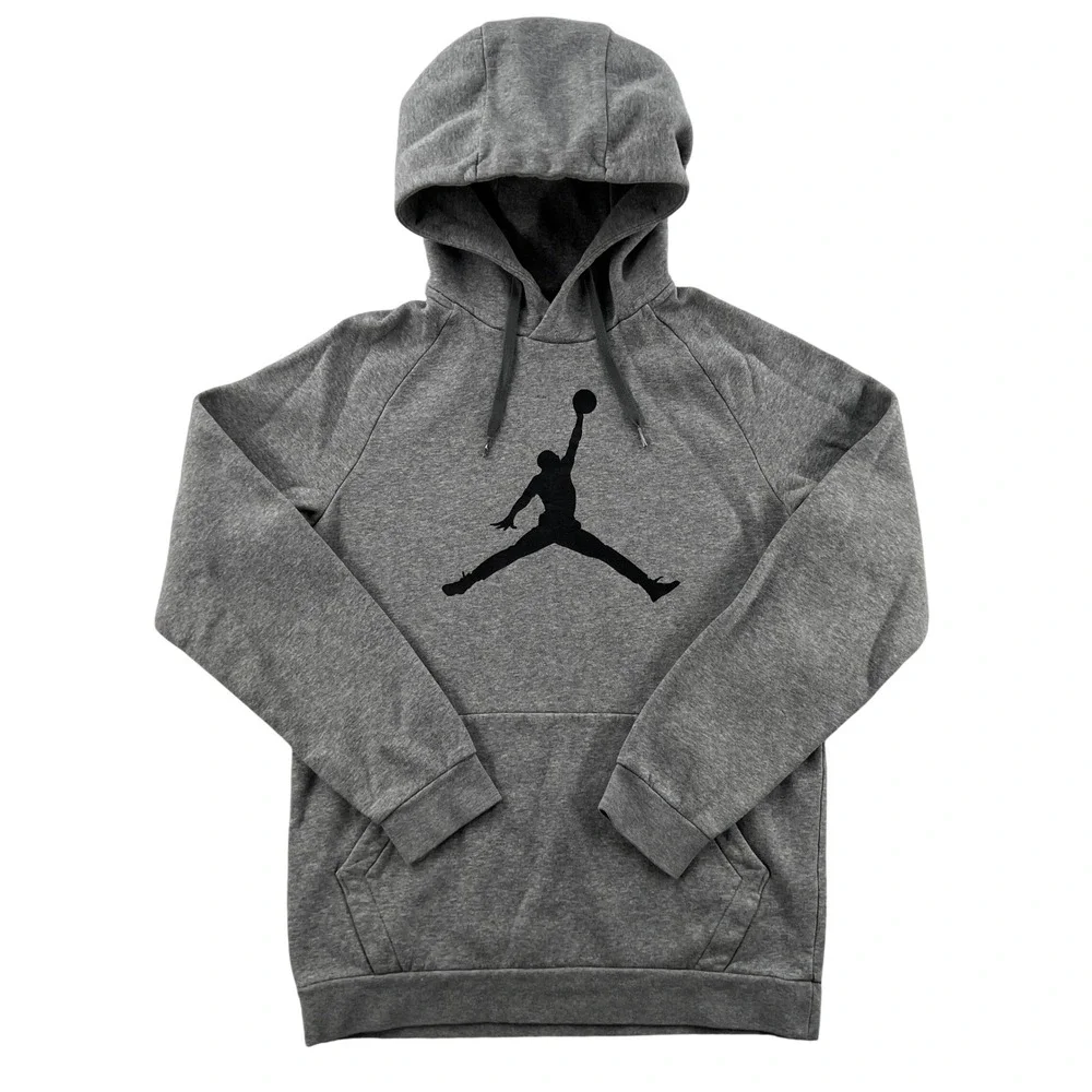 Jordan Jumpman Pullover Hoodie Mens Small Heather‎ Grey Sporty Streetwear Active